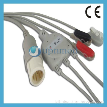 Philips one piece ECG cable with leadwires 8pin